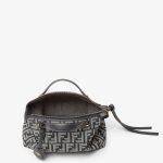 FENDI By The Way Soft Medium Dark blue denim-effect FF jacquard bag - Image 2